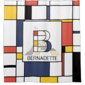 Rideaux De Douche Neoplasticisme Extraordinaire Art Monogramme. Lett (Devant)