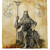 Rideaux De Douche neptune avec des sirènes (Devant)