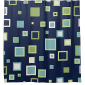 Rideaux De Douche Neptune, Coquillages, Green et Navy (Devant)