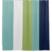 Rideaux De Douche Neptune, Coquillages, Green et Navy (Devant)