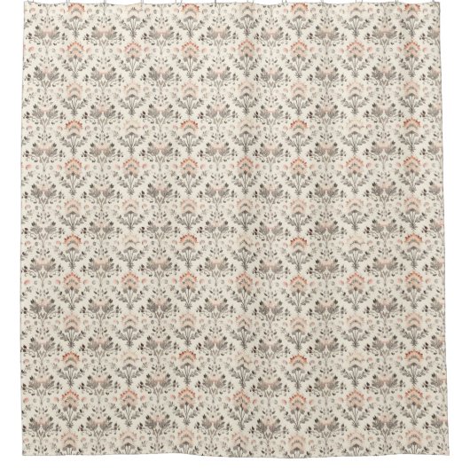 Rideaux De Douche Neutral Blush Gray Botanical Shower Curtain (Devant)