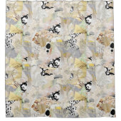 Rideaux De Douche Neutral Elegant Abstract Collage Design (Devant)