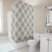 Rideaux De Douche Neutral Pastel Curtain Sleek Modern Bath Accent (En situation)