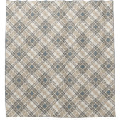 Rideaux De Douche Neutral Toned Curtain Modern Geometric Statement (Devant)