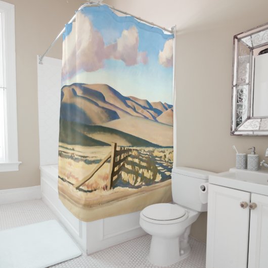 Rideaux De Douche "Nevada Hills" par Maynard Dixon (En situation)