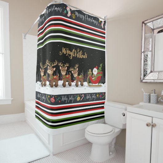 Rideaux De Douche Noël (En situation)