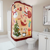 Rideaux De Douche Noël (En situation)