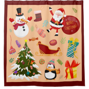 Rideaux De Douche Noël