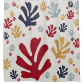 Rideaux De Douche Noël Abstraits Feuilles Midsiècle douche moderne (Devant)