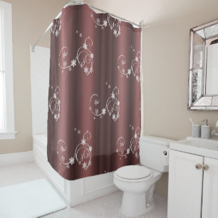 Rideaux De Douche Noël Brown de perles métalliques