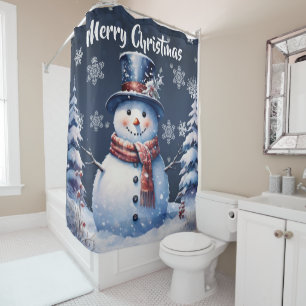 Rideaux De Douche Noël de la forêt d'hiver