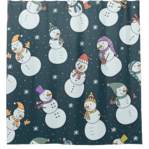 Rideaux De Douche Noël des neigeurs : Charme Vintage des chutes de n