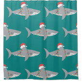 Rideaux De Douche Noël drôle de requin (Devant)