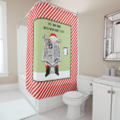 Rideaux De Douche Noël drôle de vacances (En situation)