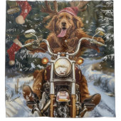 Rideaux De Douche Noël du chien de la Nouvelle-Écosse (Devant)