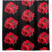 Rideaux De Douche Noël Fleurs rouges (Devant)