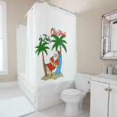 Rideaux De Douche noël juillet tropical santa claus (En situation)