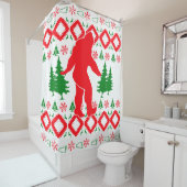 Rideaux De Douche Noël laid Bigfoot (En situation)