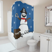Rideaux De Douche Noël Pirate Snowman (En situation)