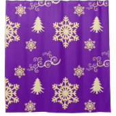 Rideaux De Douche Noël pourpre (Devant)