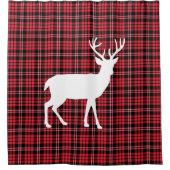 Rideaux De Douche Noël rouge rustique (Devant)