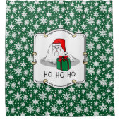 Rideaux De Douche Noël Santa Hat Maltese Chien mignonne Drôle (Devant)