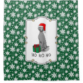 Rideaux De Douche Noël Santa Hat Weimaraner Chien (gris 1) mignon (Devant)