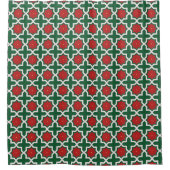 Rideaux De Douche Noël Vert Rouge et blanc Motif (Devant)