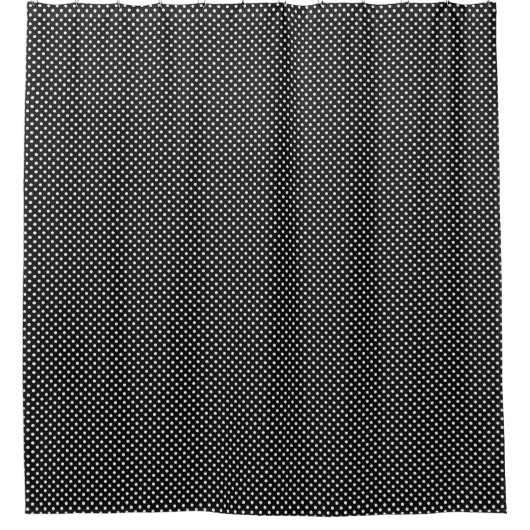 Rideaux De Douche Noir avec points blancs (Devant)