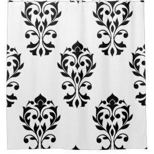 Rideaux De Douche Noir d'atterrisseur Ptn de damassé de coeur sur l