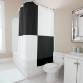 Rideaux De Douche Noir et blanc (En situation)