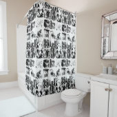 Rideaux De Douche Noir et blanc de COLLAGE d'ART + vos idées (En situation)