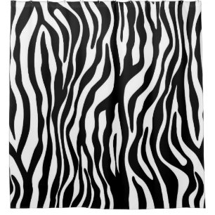 Rideaux De Douche Noir et blanc de motif de rayures de zèbre + vos