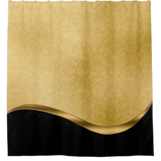 Rideaux de douche noir et or (Devant)