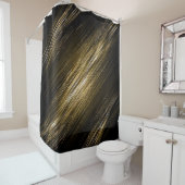 Rideaux De Douche noir et or (En situation)