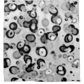 RIDEAUX DE DOUCHE NOIR GRIS BLANC MODERNE TENDANCE SIMPLE ABSTRAIT (Devant)