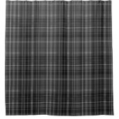 Rideaux De Douche Noir Gris Plaid Motif Minimal Chic Design (Devant)