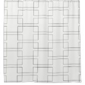 Rideaux De Douche Noir Rectangles Rétro Chaîne horizontale (Devant)