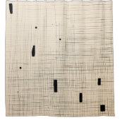 Rideaux De Douche Noir simple et beige japonais (Devant)