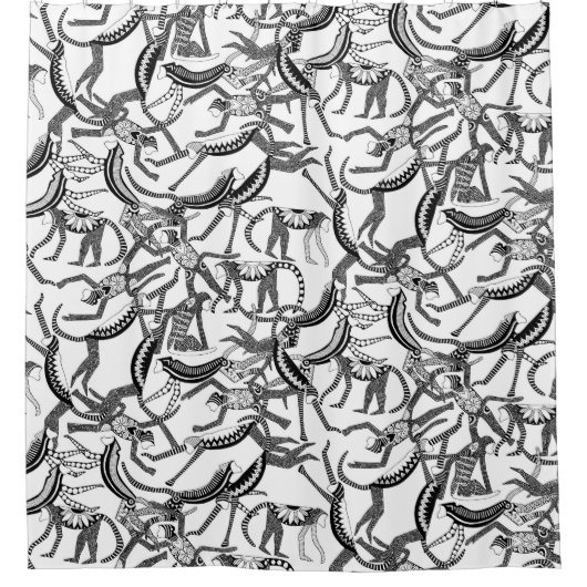 Rideaux De Douche noir singe (Devant)