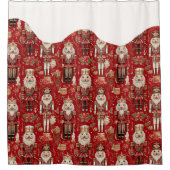 Rideaux De Douche Noisettes rouges motif Noël enneigé (Devant)