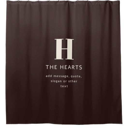 Rideaux De Douche Nom de famille ou nom d'entreprise modifiable (Devant)
