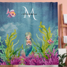 Nom du monogramme mignon Sirène