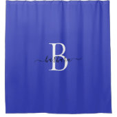 Rideaux De Douche Nom élégant en écriture manuscrite à monogramme bl (Devant)