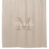 Rideaux De Douche Nom élégant en écriture manuscrite monogramme (Devant)