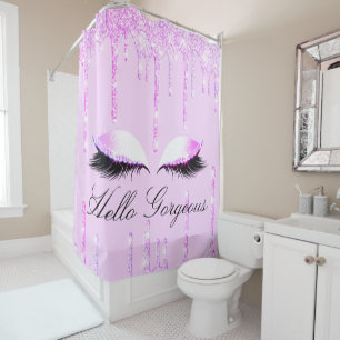 Rideaux De Douche Nom Eyelashes Makeup Pink Princes Drigraph