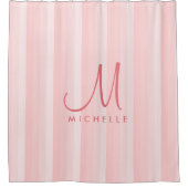 Rideaux De Douche Nom initial Monogram Modèle Moderne Élégant (Devant)