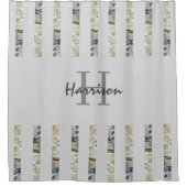 Rideaux De Douche Nom monogramme Gris (Devant)