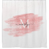 Rideaux De Douche Nom monographique personnalisé Fille Blush Parties (Devant)