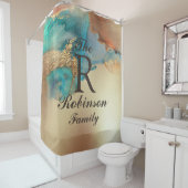 Rideaux De Douche Nom personnalisé Art (En situation)